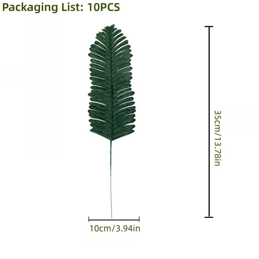 Tropical Palm Leaves Set – 10-Piece Artificial Safari Foliage
