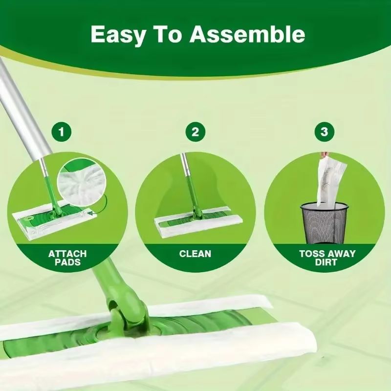 Disposable Electrostatic Mop Pads 30/60/100 Pack Dust Removal Floor Cleaning Cloths
