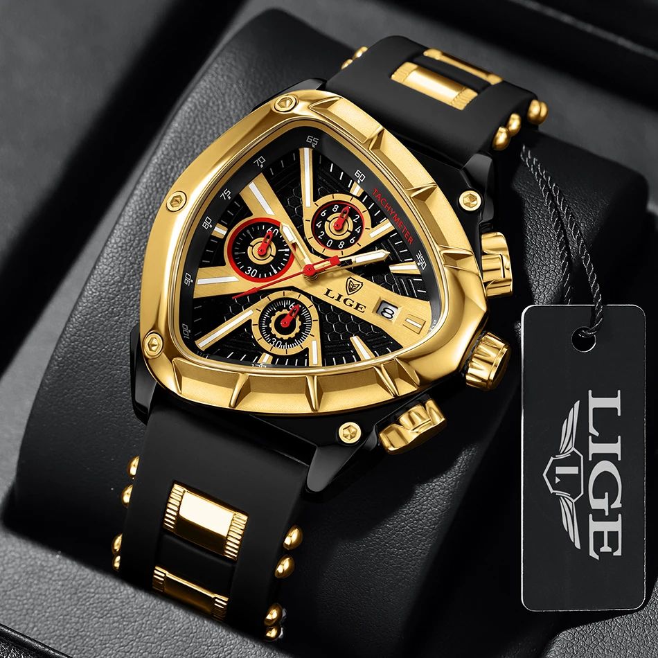 Luxury Waterproof Mens Quartz Watch with Large Dial
