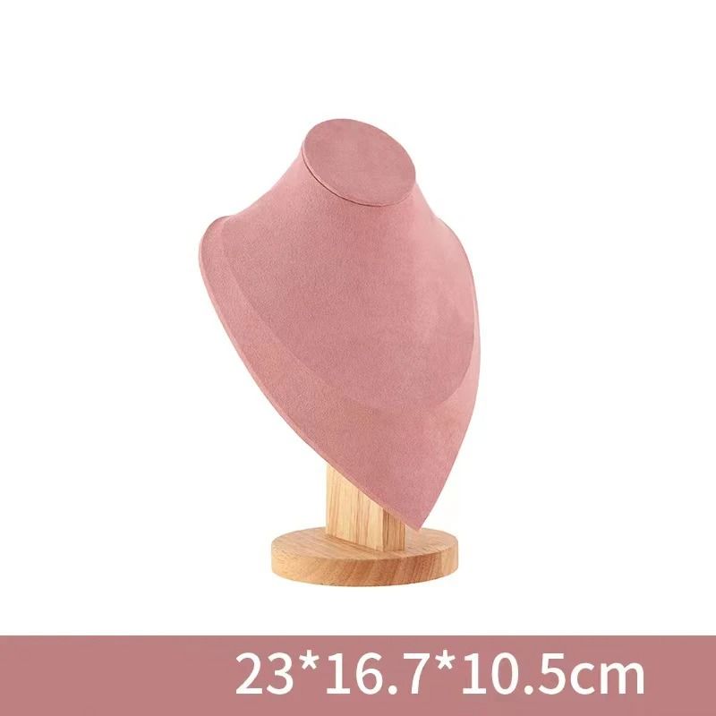 Wooden Mannequin Bust Necklace Display Stand Jewelry Holder