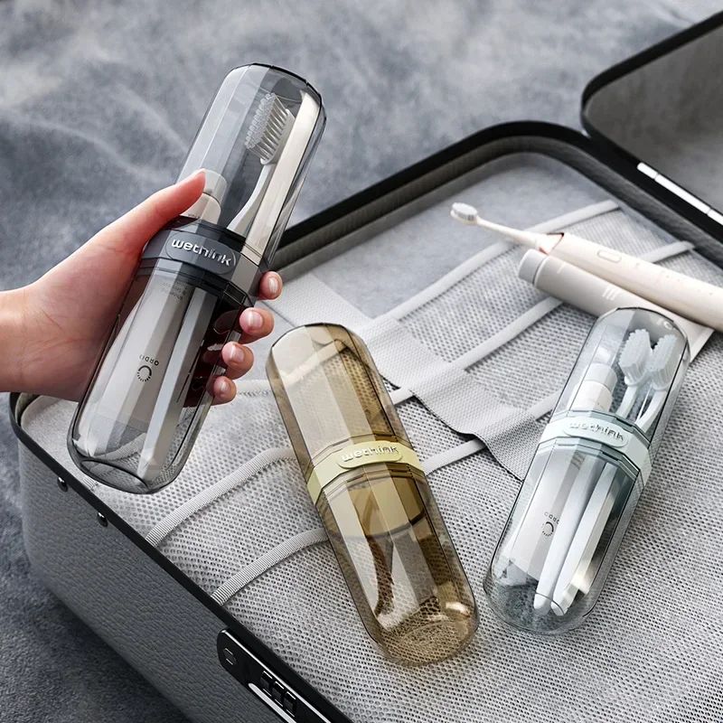 Transparent Travel Toothbrush Case Portable Toothbrush Holder for Business Trips