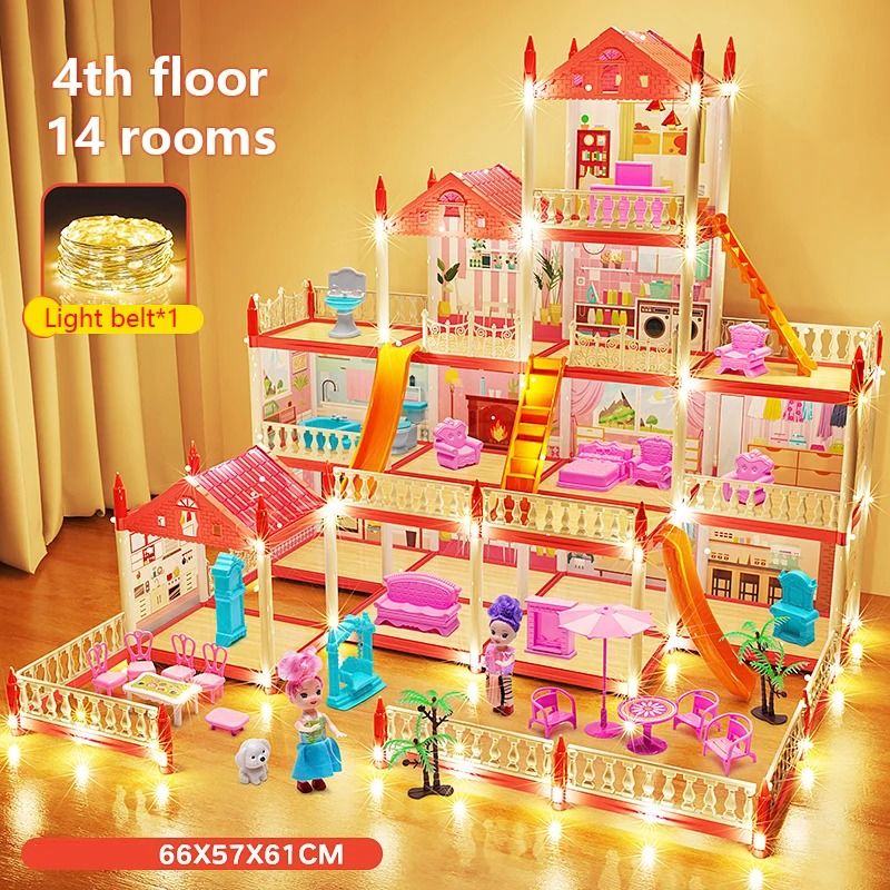 3D DIY Dream Princess Castle – Children's Musical Assembly Villa