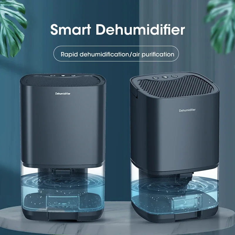 Smart Mini Dehumidifier, Household Air Filter, Silent Bedroom Office Moisture Absorption, Small Deodorization Dryer