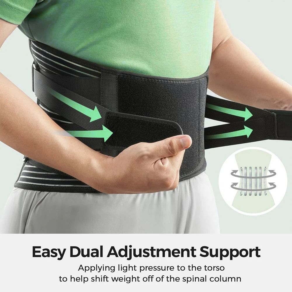 High Stability Lumbar Support and Spine Alignment Belt