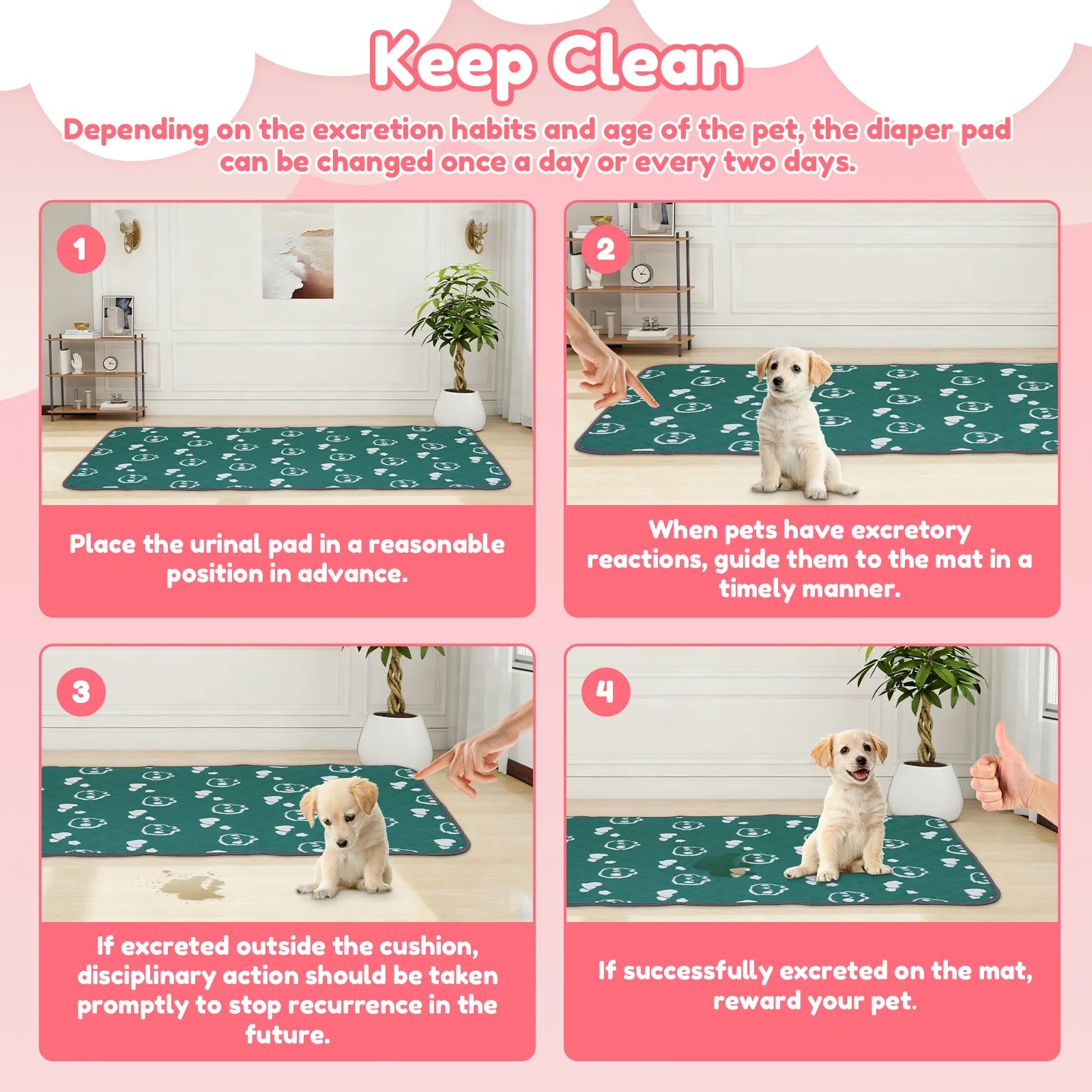 Washable Pet Cage Liner Mat