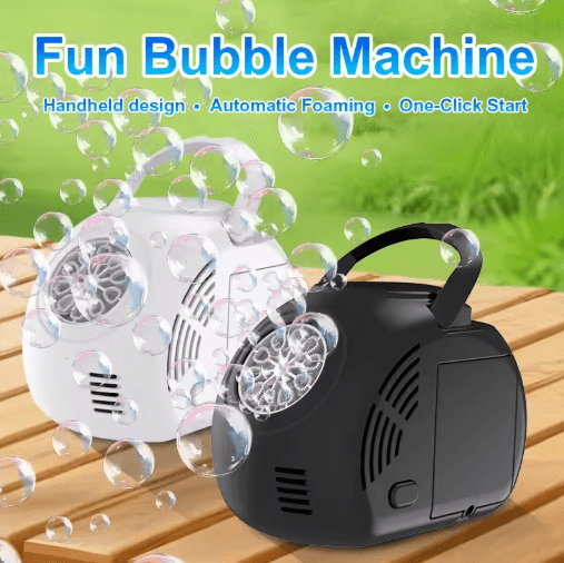 Portable Bubble Machine Toy for Kids Colorful Outdoor Bubble Maker No Battery Required