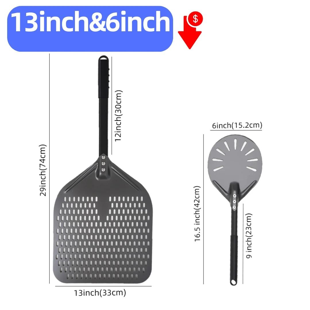 Aluminum Pizza Peel Bread Paddle with Wooden Handle