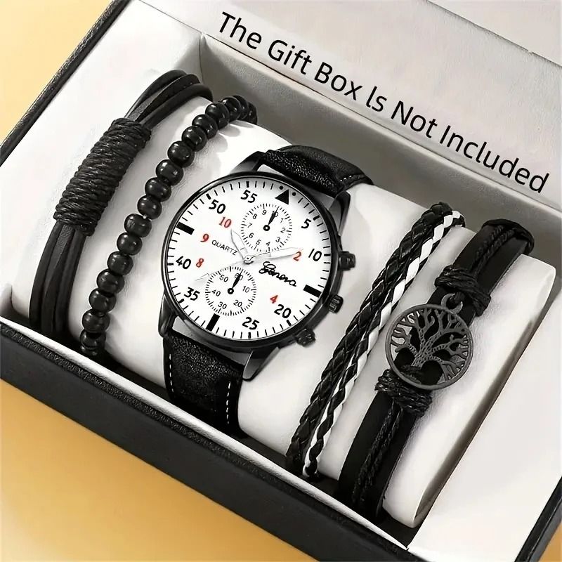 Modern Mens Watch And Bracelet Set