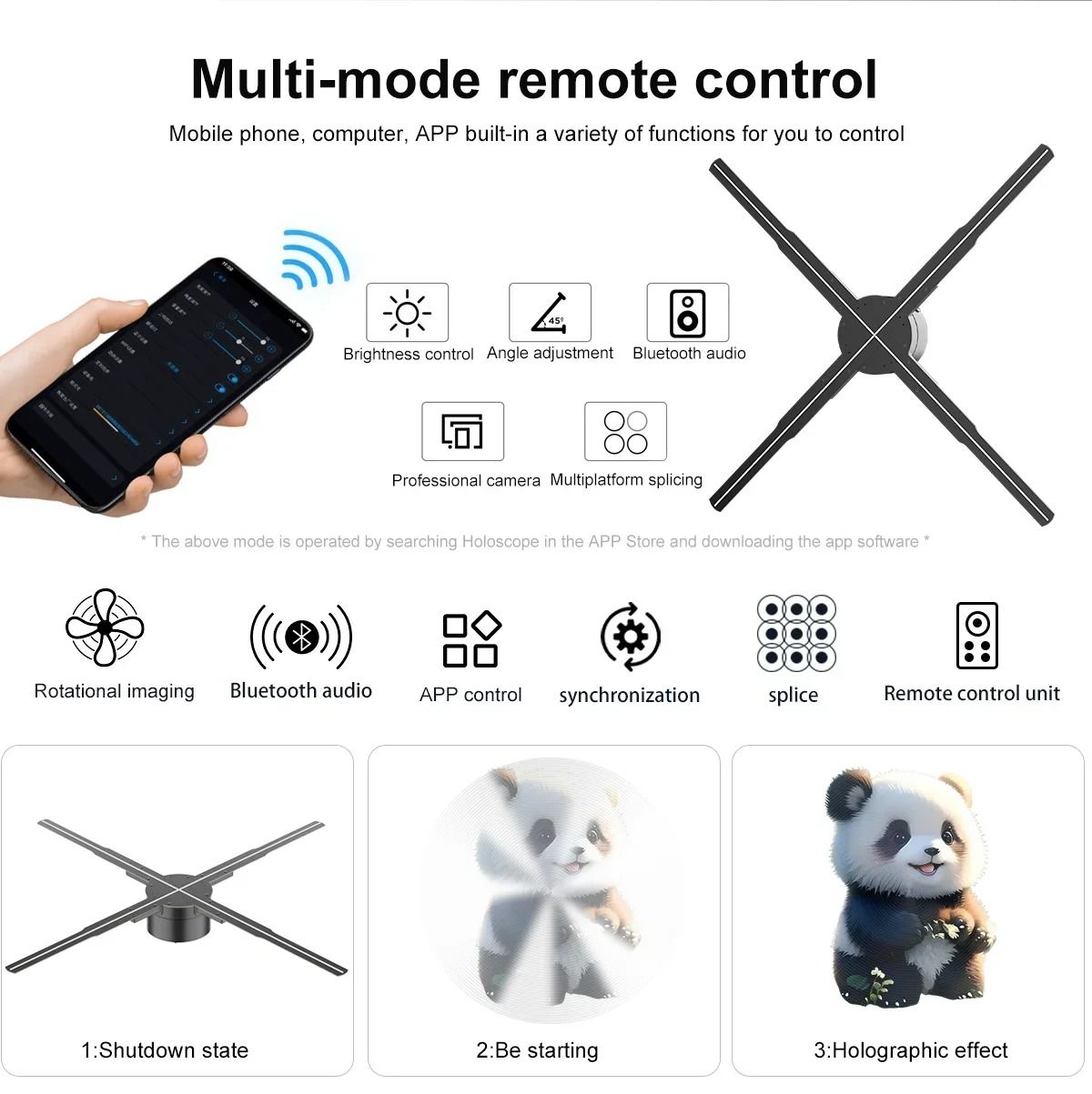 24.4 in 3D Holographic Display Fan