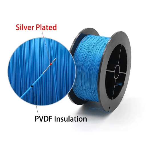 UL1423 PTFE Silver-Plated Copper Wire – High-Temperature Micro Electronic Cable (24–38 AWG)