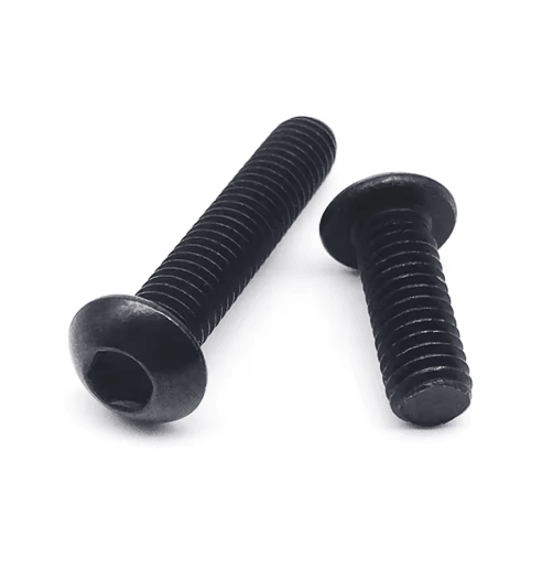 Black ISO7380 Button Head Screws – Grade 10.9 Hex Socket Allen Bolts (M1.6–M8)
