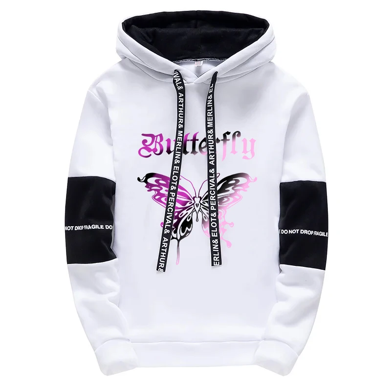 High Grade Korean Style Hoodie for Women, Girls Urban Fashion Loose Coat, Letter Print Hooded Sweatshirt