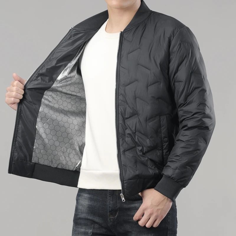 Mens Business Casual White Duck Down Puffer Jacket