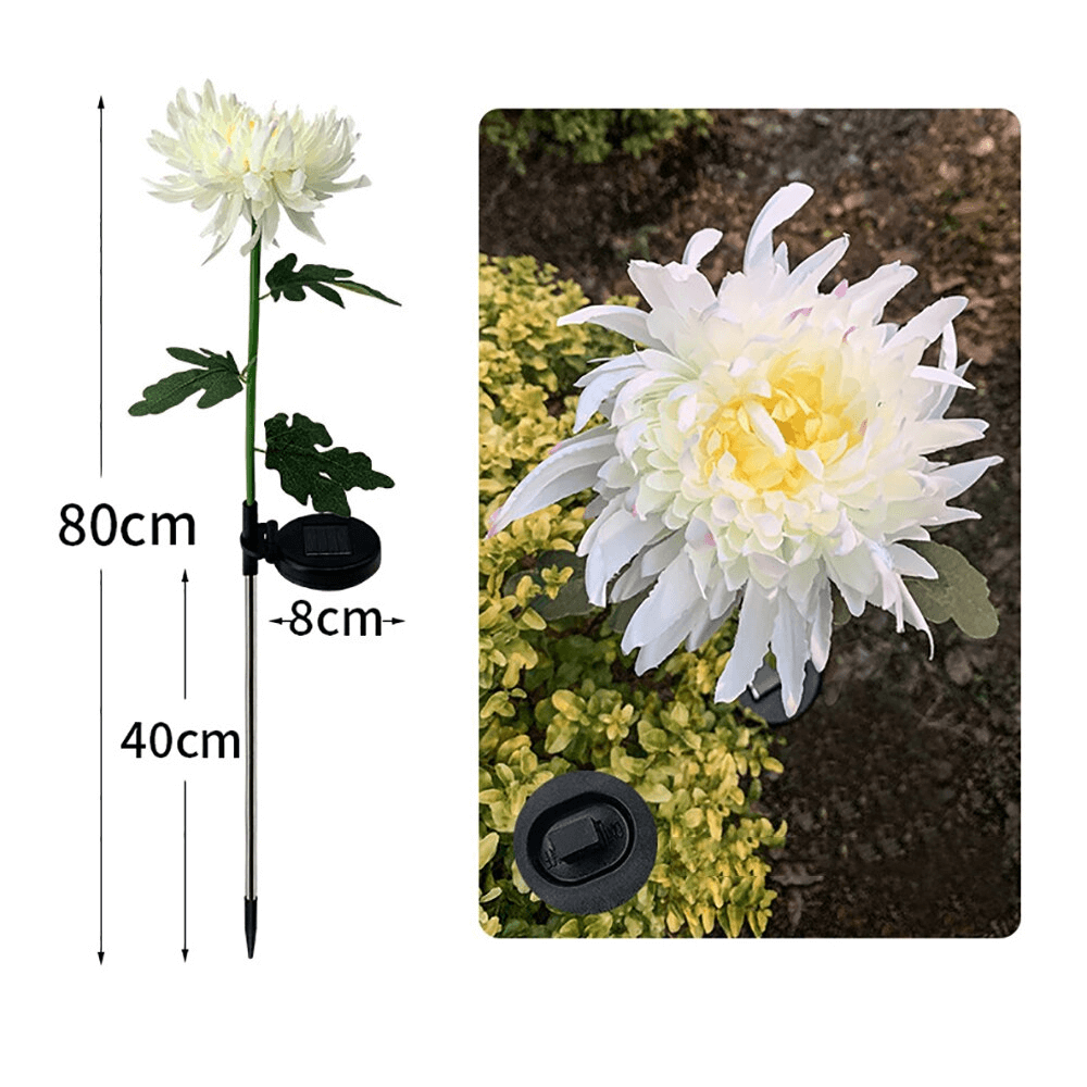 Chrysanthemum Solar Garden Stake LED