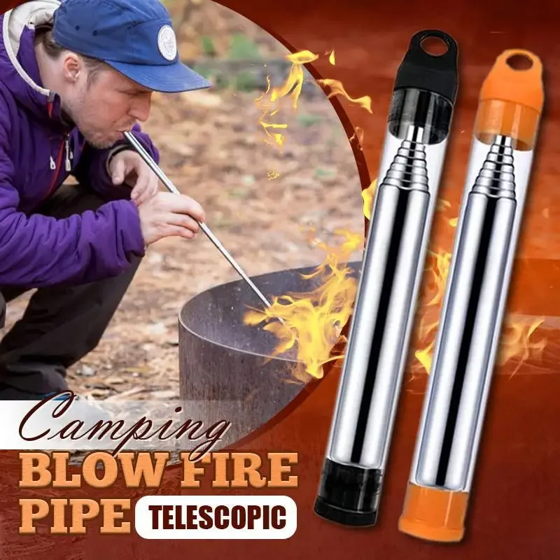 Collapsible Fire Blowpipe for Camping & Outdoor Fun