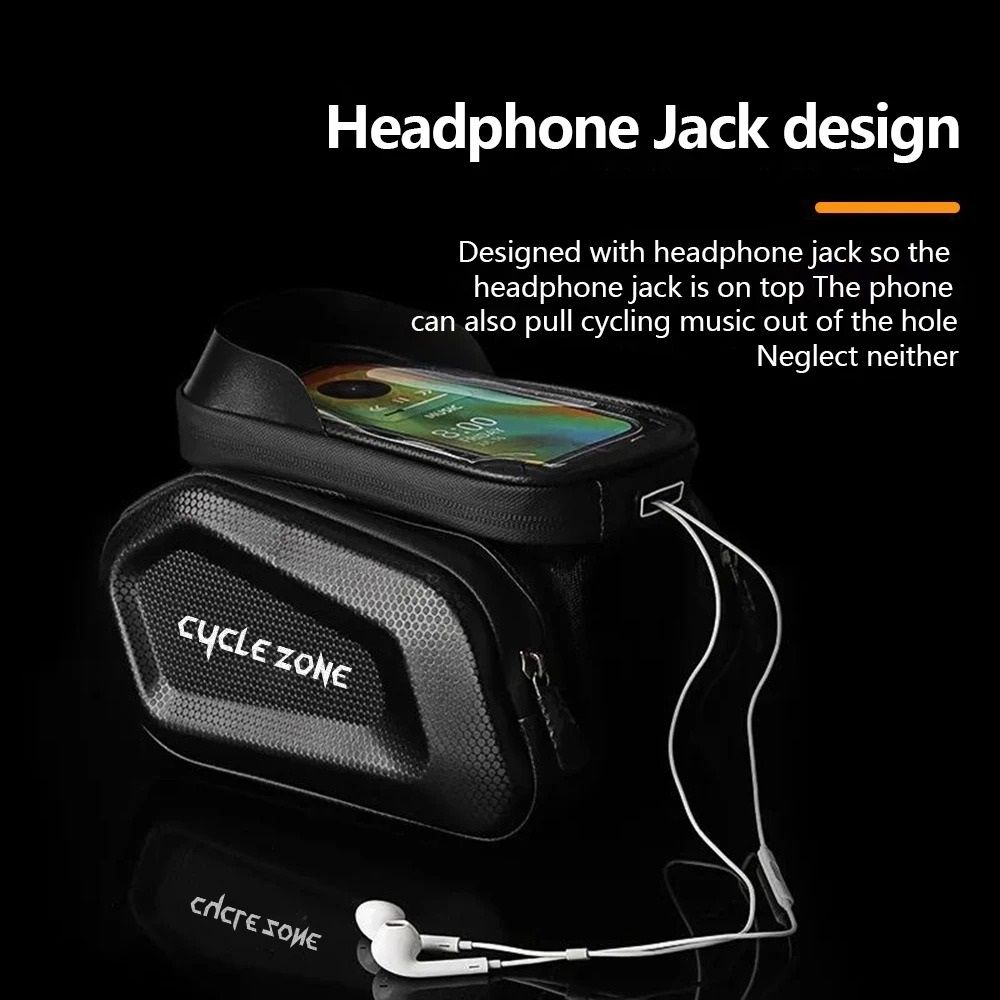 Bicycle Top Frame Phone Bag with Touch Screen Access for Cycling