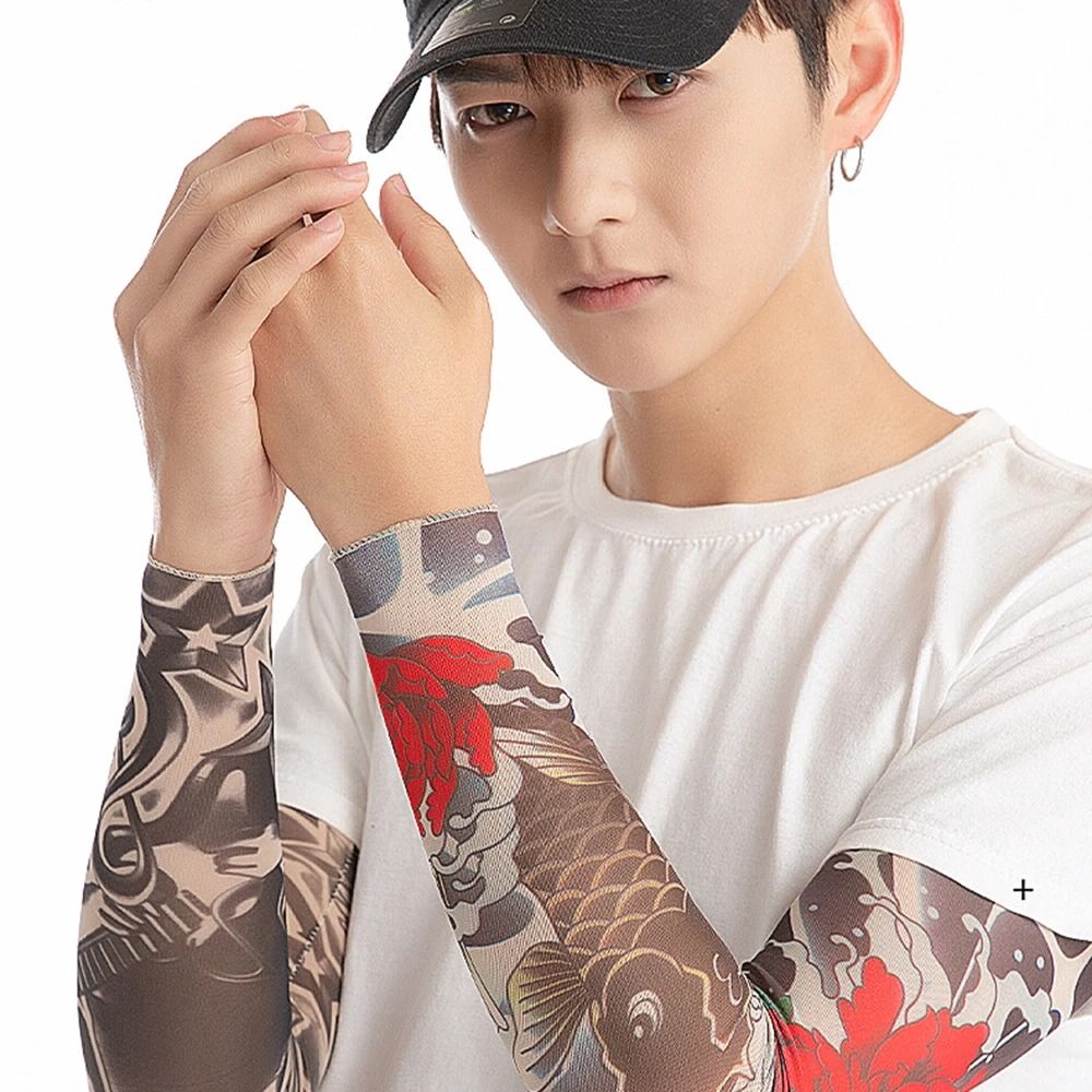 Flower Arm Tattoo Sleeves – Seamless UV Sunscreen Protection – High-Yield Athletic Interaction Hub