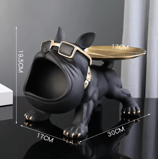ChicGuard Bulldog Figurine Storage Box – Decorative Dog Statue Organizer