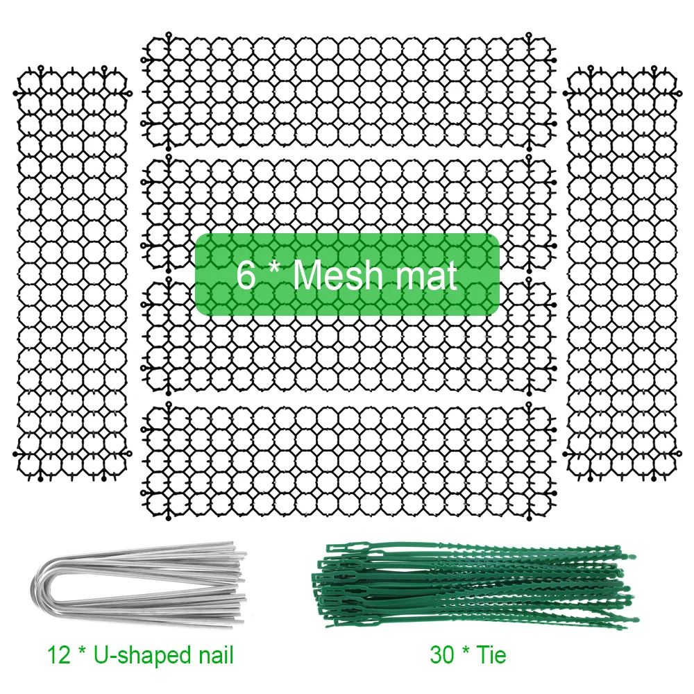 Garden Cat Deterrent Prickle Mat Set