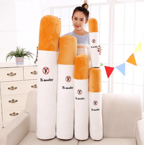 Creative Cigarette Plush Pillow – Novelty Sleeping Cushion & Funny Birthday Gift