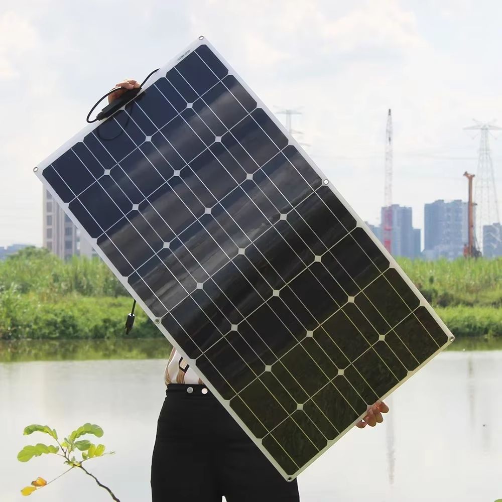 12V Flexible Solar Panel – 100W–600W Bendable Waterproof Monocrystalline Panel for RV, Boat, and Outdoor Power