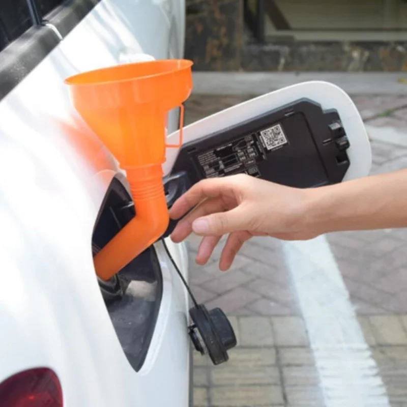 Refueling Funnel with Filter, Motorcycle Gasoline Oil Funnel, Long Mouth Car Repair Tools