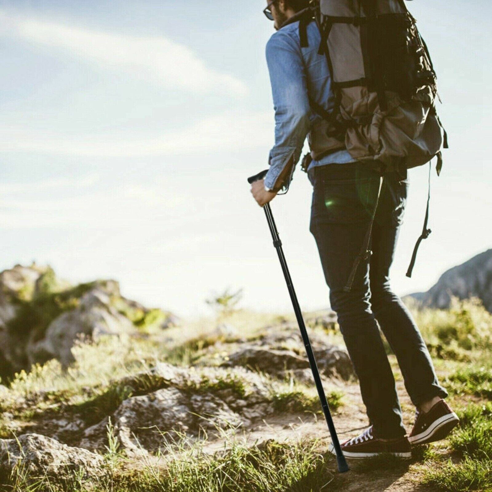 Adjustable Folding Aluminum Walking Cane