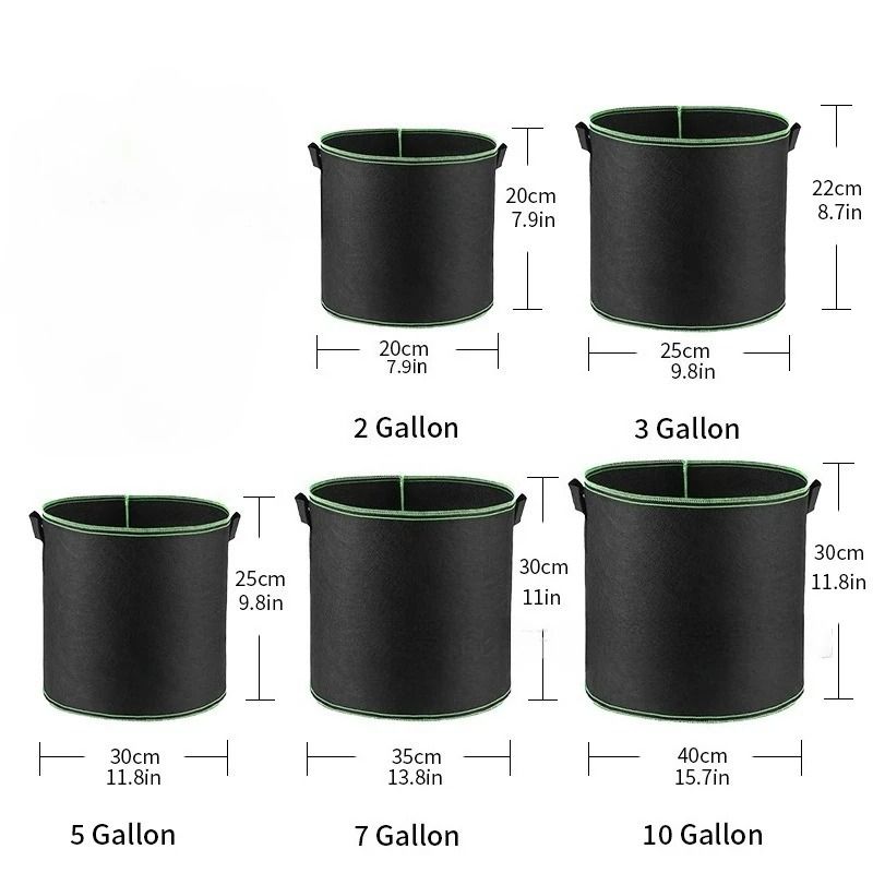 Fabric Grow Bags with Handles for Vegetables Flowers and Plants