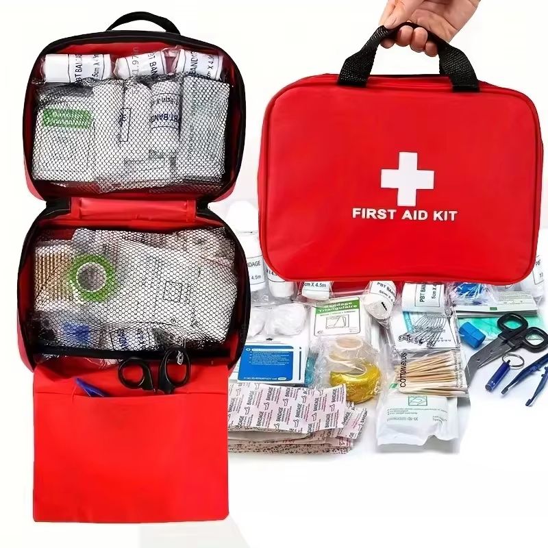 184-Piece Comprehensive First Aid Kit with Portable Medical Bag
