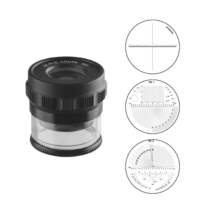 10X Handheld Magnifying Loupe with Scale
