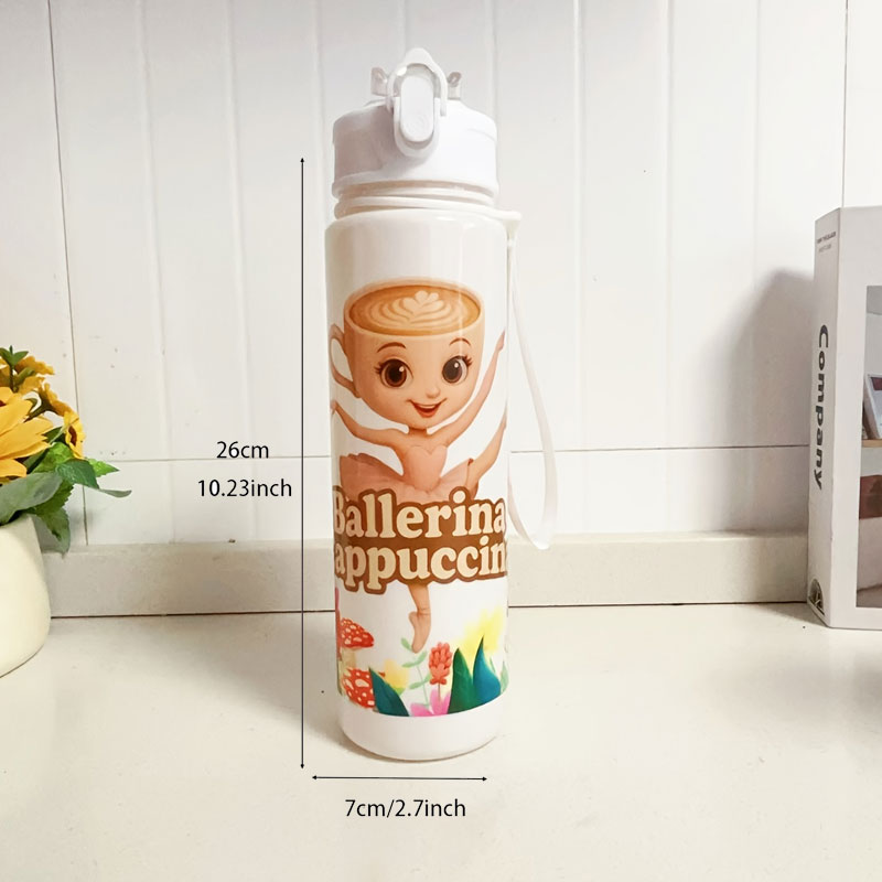 Italian Brainrot Cartoon Water Bottle Fun Outdoor Sports Cup for Active Lifestyles