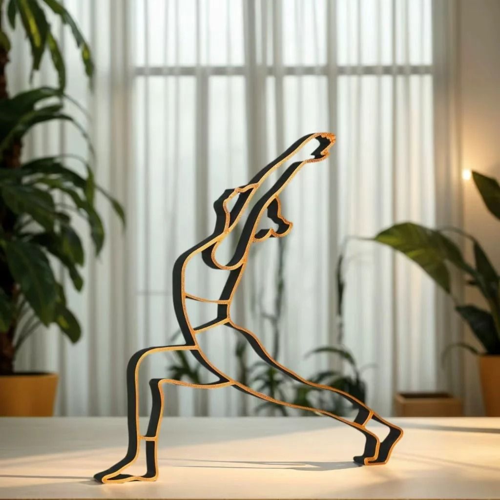 Minimalist Yoga Sculpture Zen Meditation Figure Modern Home Decor Ornament