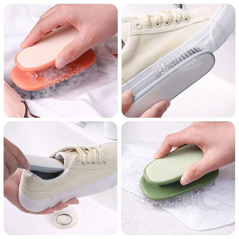 Multifunctional Long-Handled Laundry Brush - Soft Bristle Cleaning for Delicate Fabrics