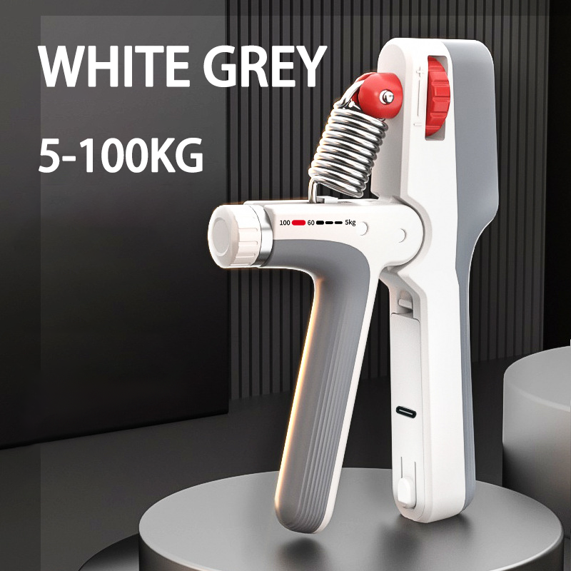 Adjustable Weight Fitness Hand Strength Trainer, Electronic Counting Grip Strength Device