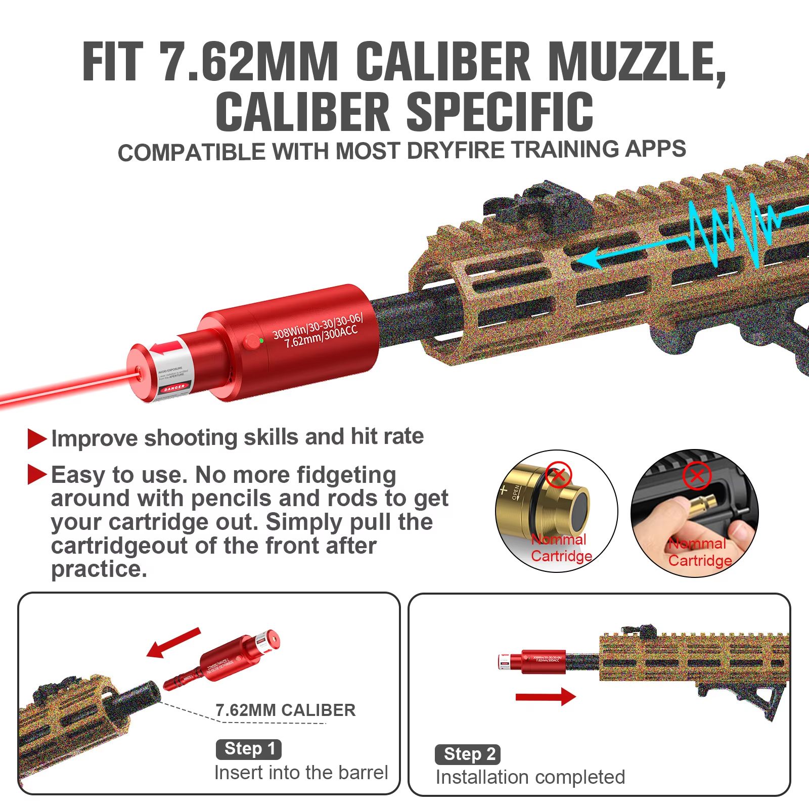 MagnaBeam Pro Magnetic Laser Target Training Cartridge