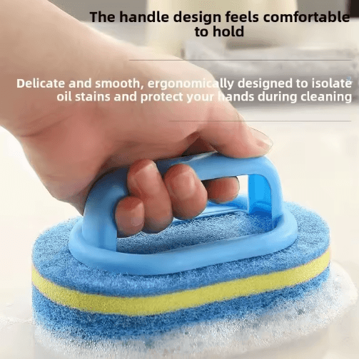 Magic Handle Multi-Surface Cleaning Sponge Brush Set