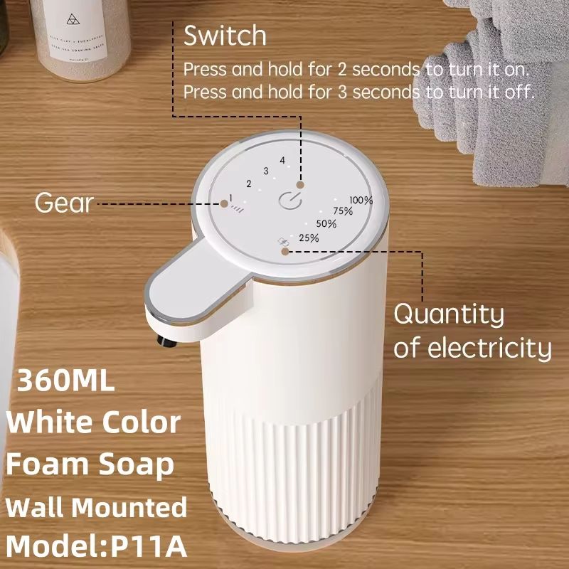Xiaomi 12.8 fl oz Automatic Foam Soap Dispenser P11 With USB Charging