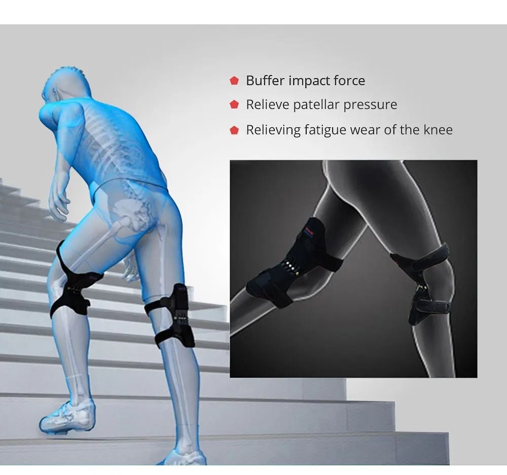 Joint Support Knee Pad with Spring Assist for Pain Relief and Stability
