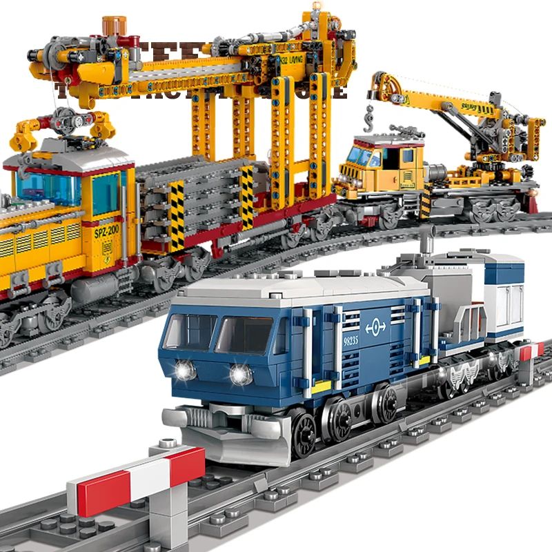 Technical City Power MOC Train Bricks Set with Railway Track and Locomotive
