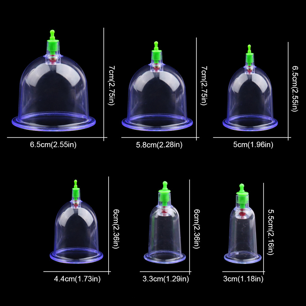 Vacuum Cupping Set with Pumping Gun Anti-Cellulite, Detox, and Massage Therapy
