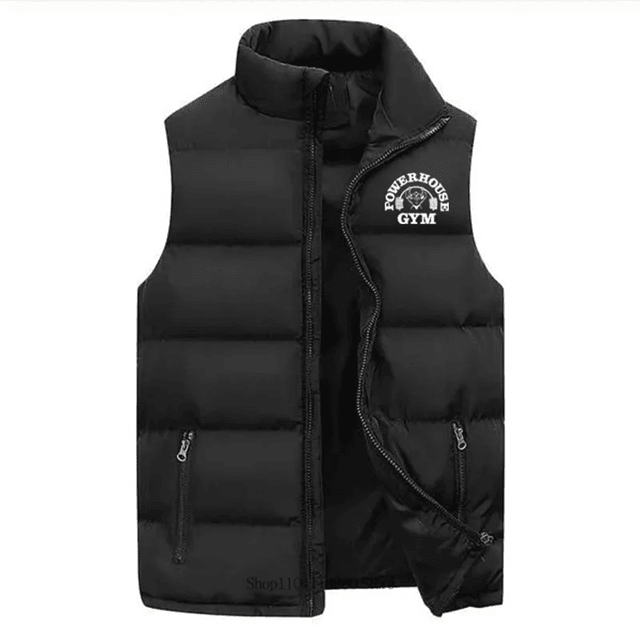 Modern Mens Sleeveless Puffer Vest Mandarin Collar Casual Jacket