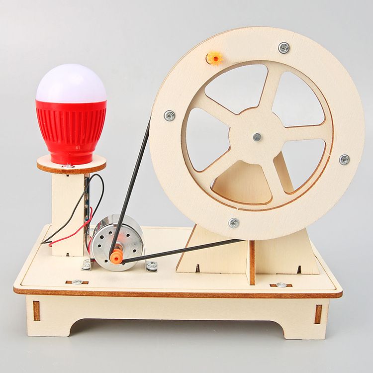 DIY Hand-Cranked Generator, Physics Experiment Kit for Kids, STEM Learning & Technology Toy