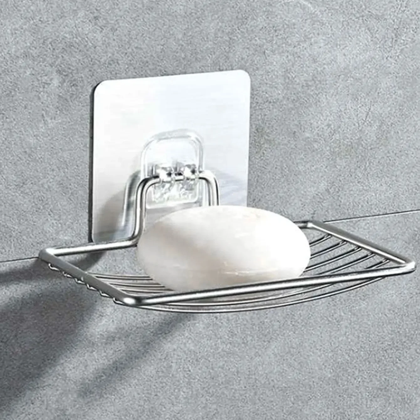 Stainless Steel Soap Rack – Wall Mounted Soap Storage Tray with Drainage, Simple Bathroom Organization