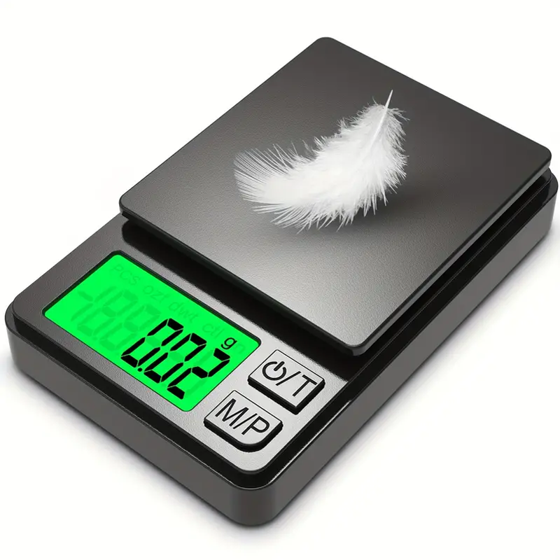 Mini Scale with Backlit LCD, 500g Digital Pocket Scale for Ounces, Grains & Precise Weighing