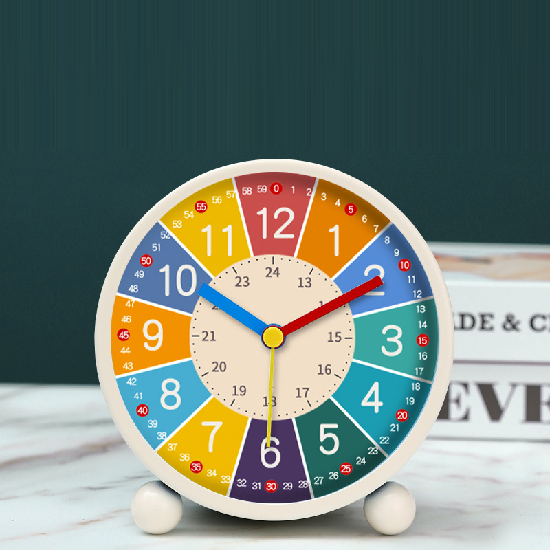 Silent Early Learning Desktop Alarm Clock for Kids Wake Up Bedroom Living Room Desktop Clock