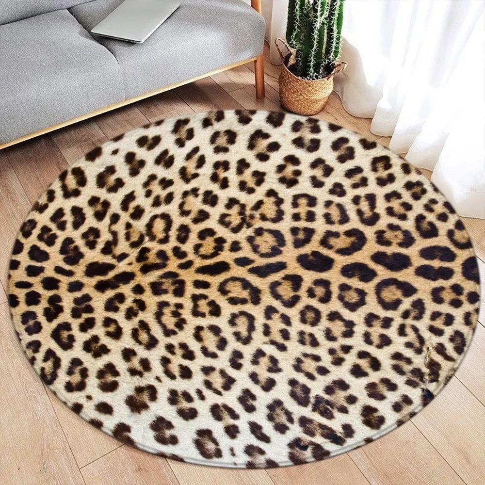 Exotic Narrative Textile – High-Definition Leopard Print Architectural Rug