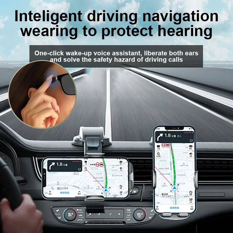 LIGE AI Voice Smart Sunglasses with Bluetooth Calls and Camera Control