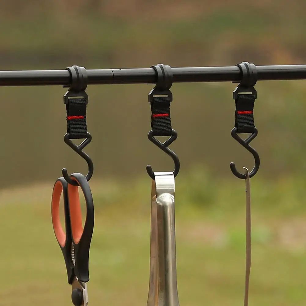 TrailMate Portable Camping Hanging Hooks Set (10pcs Multi-Purpose Gear Organizer)