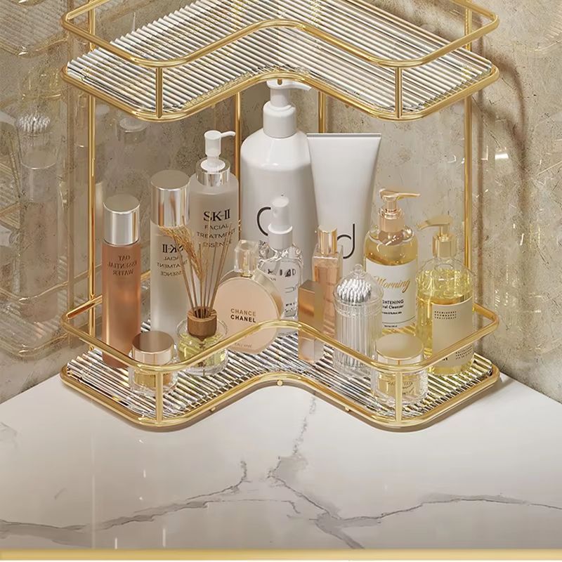 Corner-Space Acrylic Bathroom Shelf Organizer