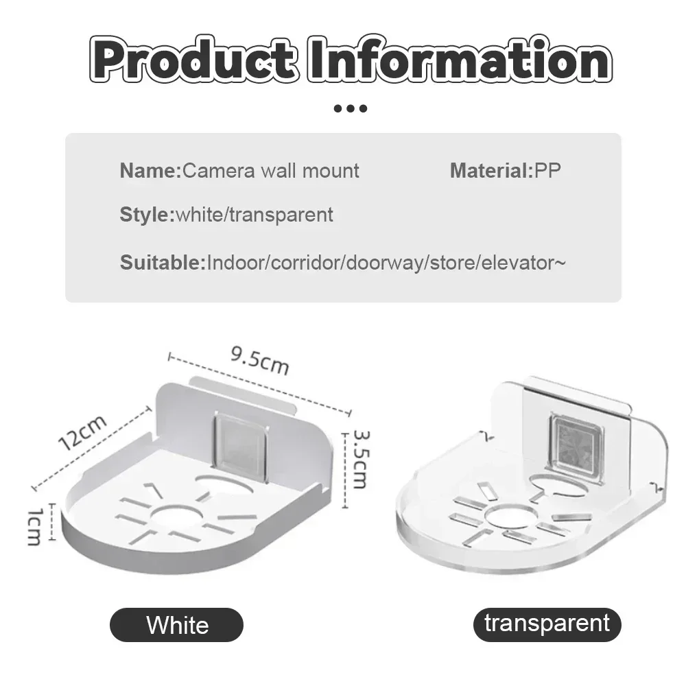 Traceless Wall-Mounted Camera Stand, Punch-Free Security Surveillance Bracket, Self-Adhesive Drill-free Fixer